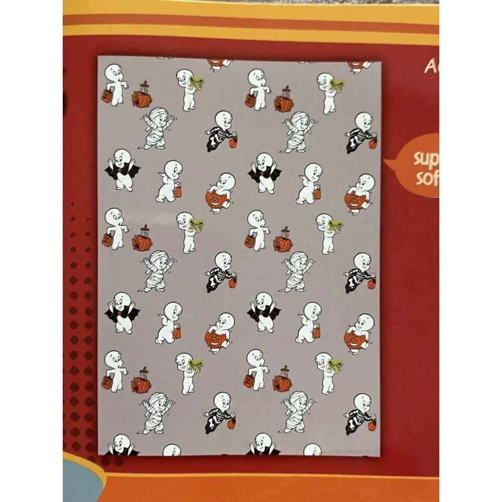 Casper The Friendly Ghost Plush Soft Blanket Throw 50x70” Halloween Costumes NEW